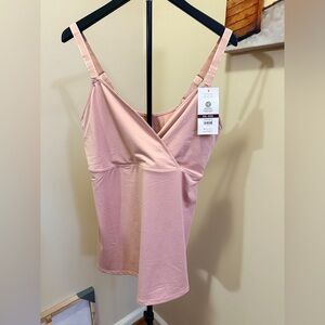 NWT Sz XXL-XXXL Joyspun Women's Maternity Crossover Nursing Cami -Mystical Rose